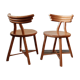 Chaises en bois organiques vintage