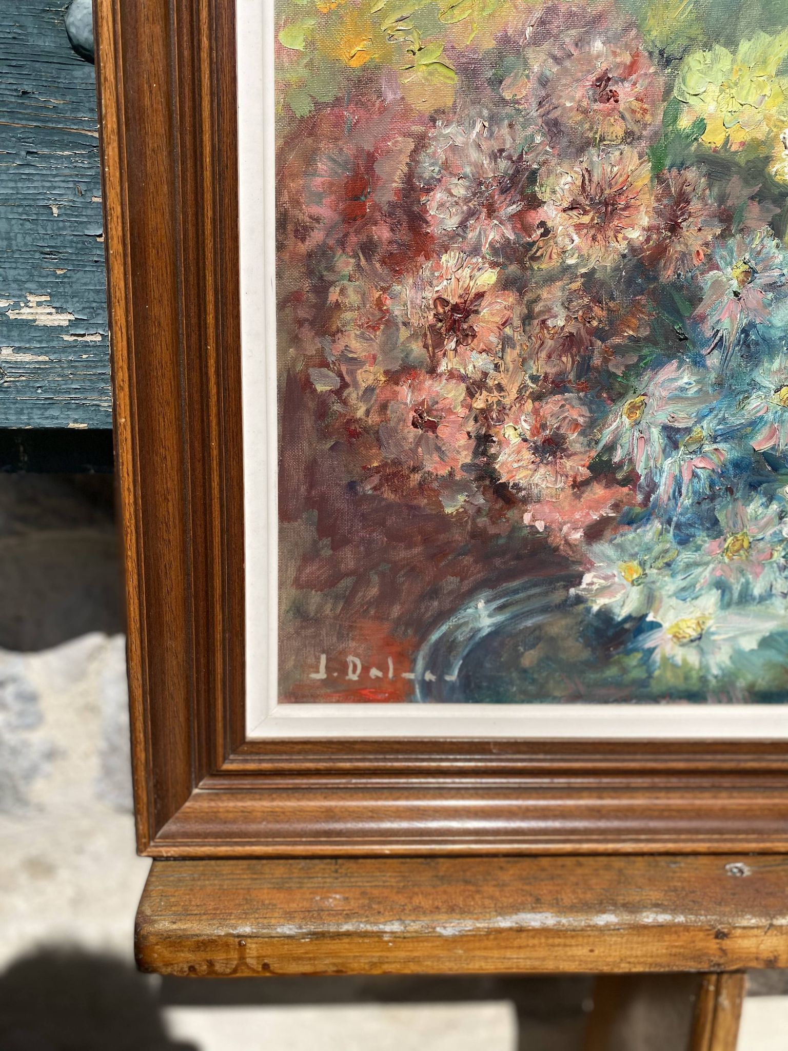 Huile sur toile - Bouquet impressionniste - 1950 il
