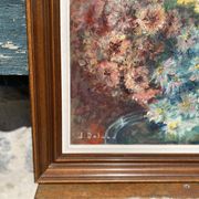 Huile sur toile - Bouquet impressionniste - 1950 il