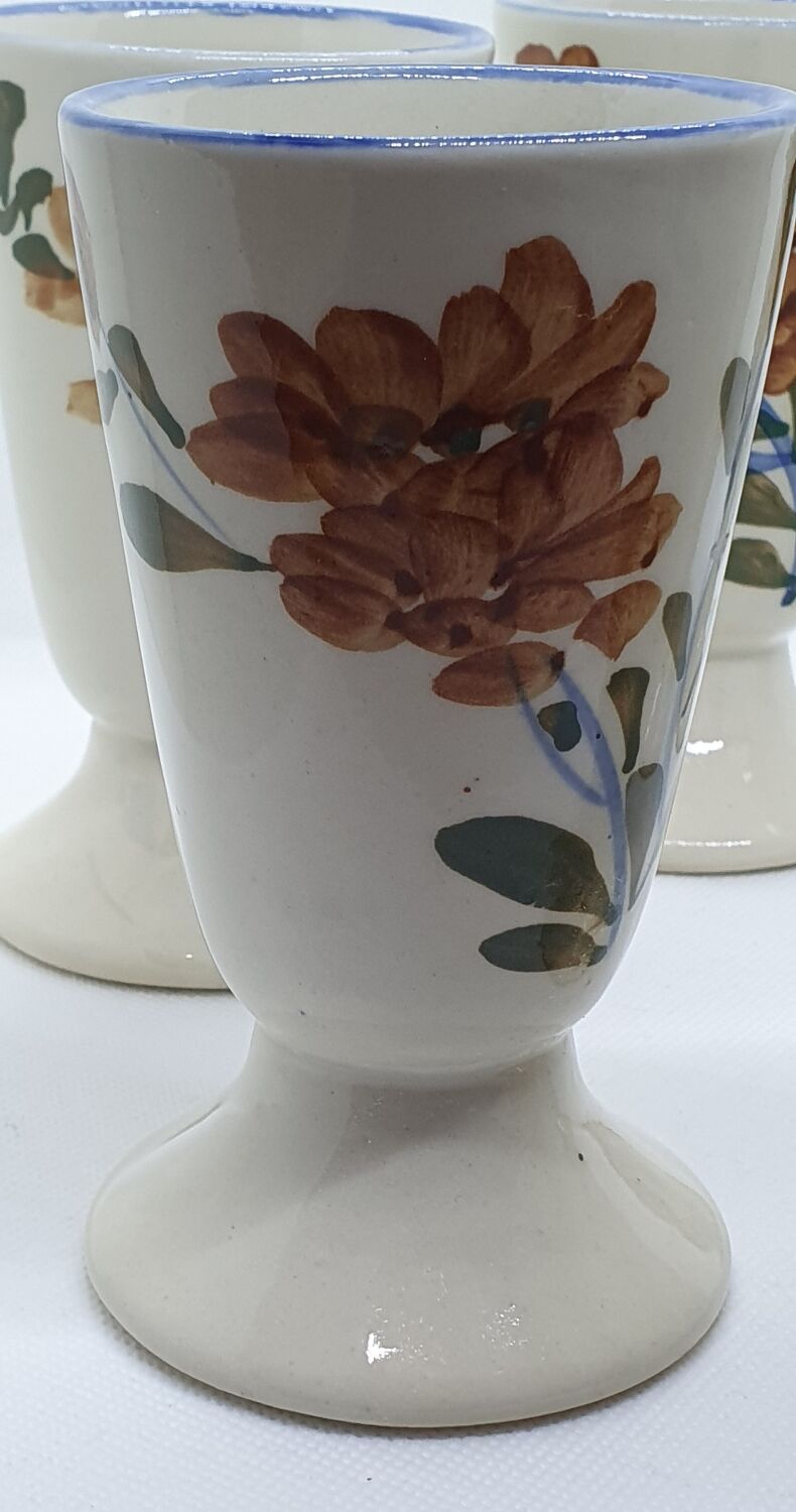 6 hand-painted mazagrans