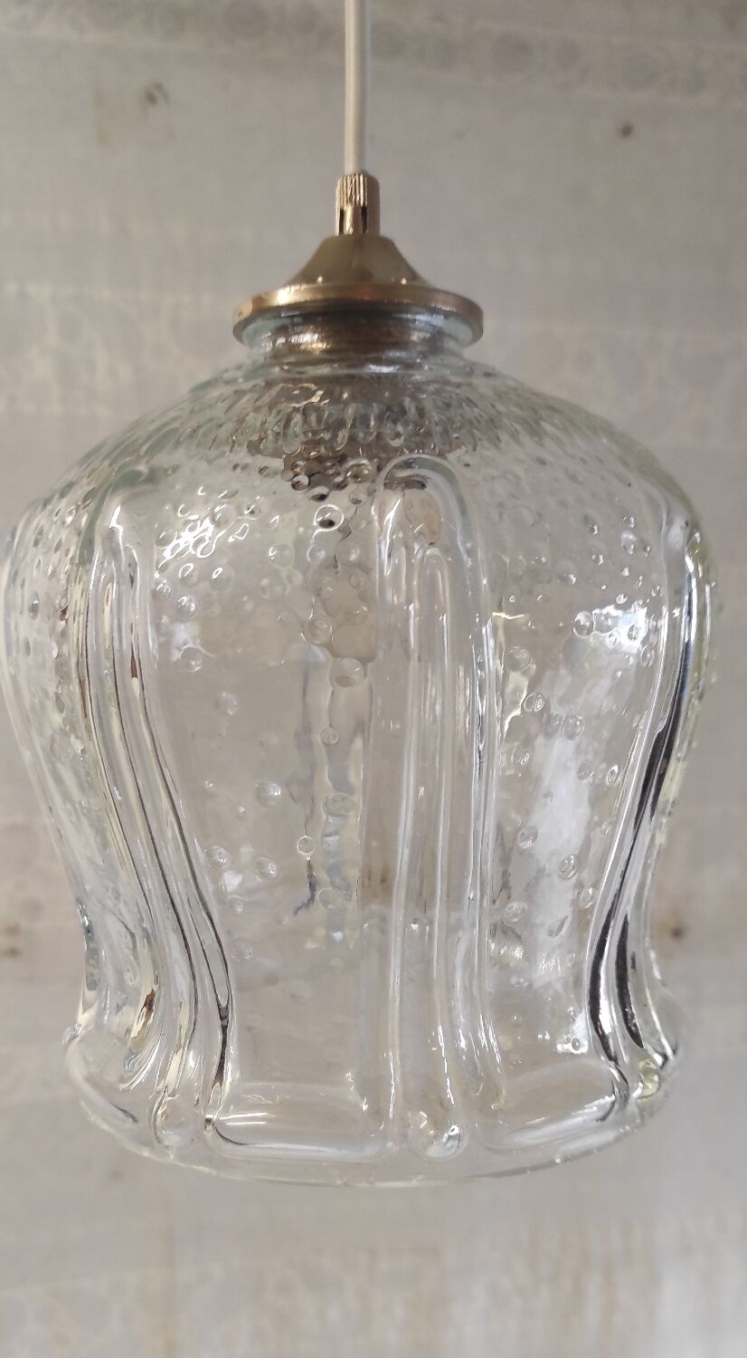 Art Deco portable lamp in glass - mid 20th century