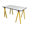 Yellow "Trestle" desk by Rodney Kinsman for Bieffeplast, 1980