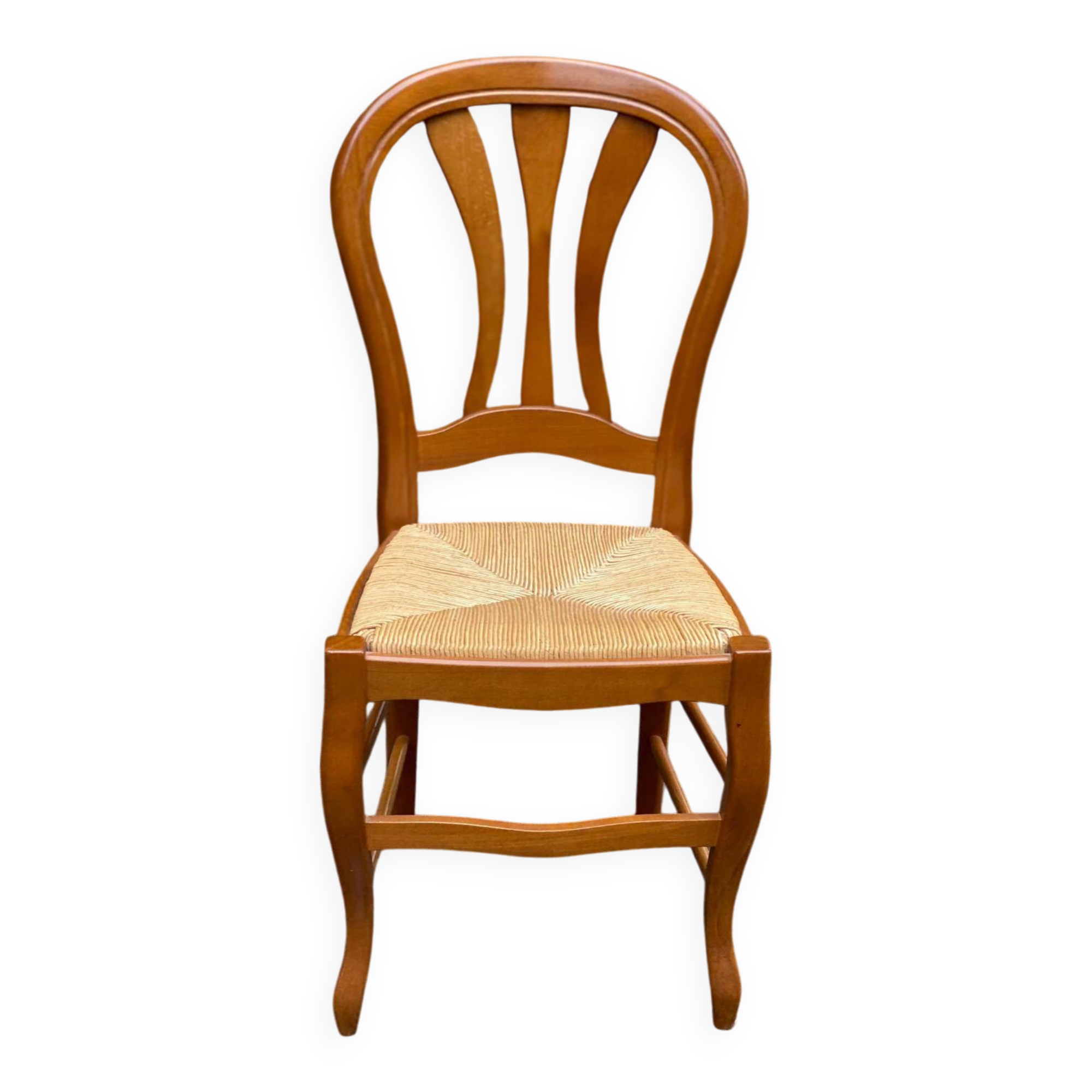 Chaise en bois massif paillées Louis Philippe