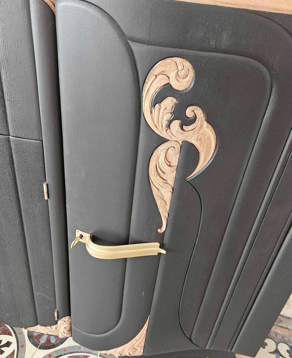 Black art deco sideboard