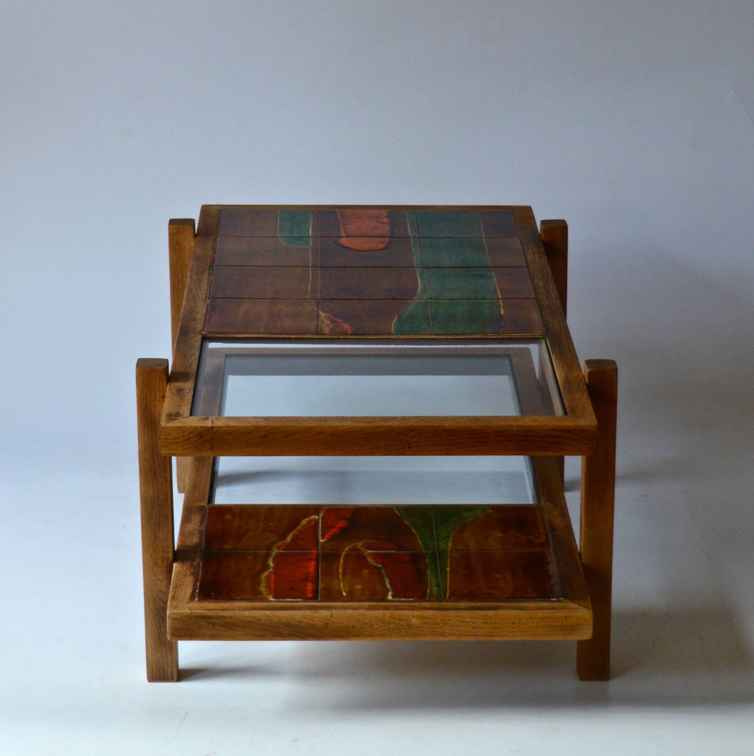 ceramic and glass coffee table