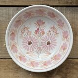 HB-Henriot earthenware bowl, pink floral decoration, France