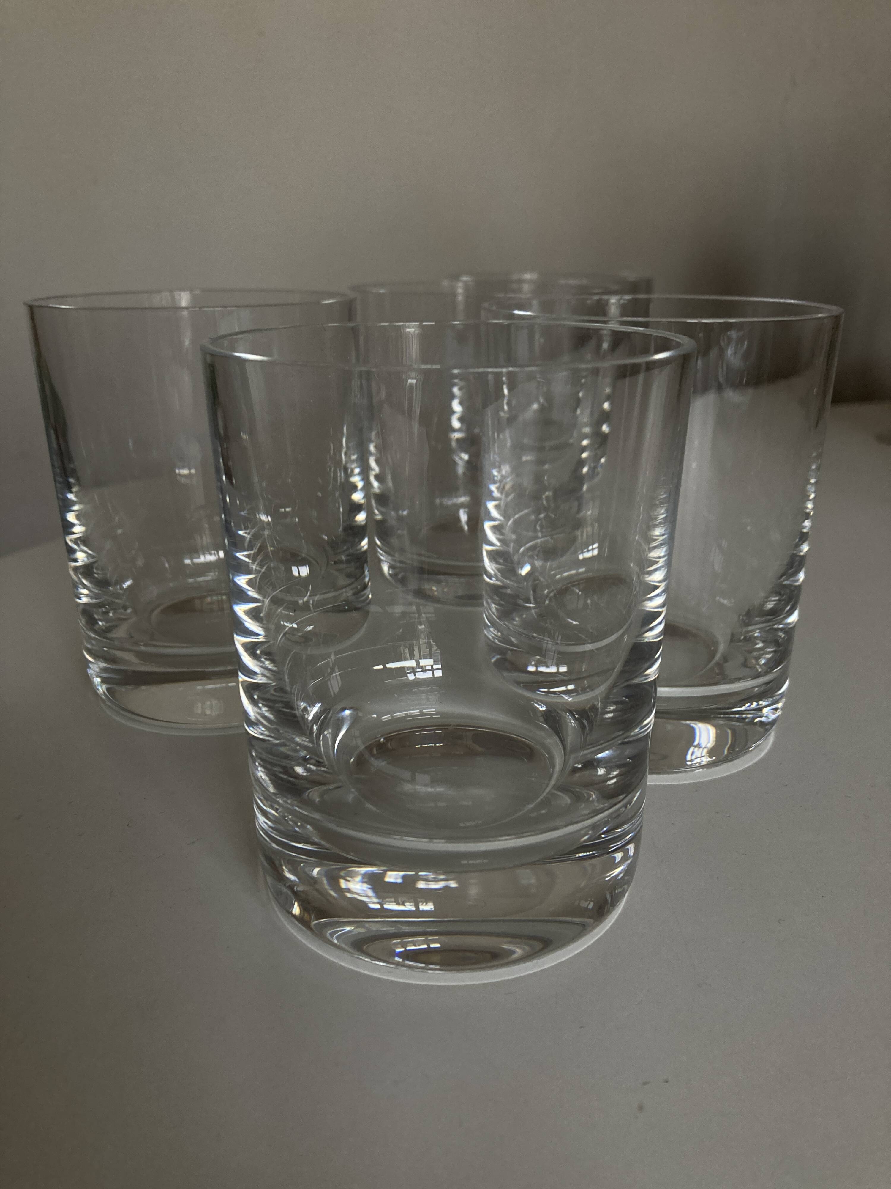 Set of 5 Baccarat Perfection 1980 whisky glasses