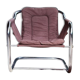 Chaise longue d'appoint chromée postmoderne