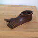 Cendrier pied en bois sculpté