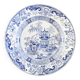Japanese pagoda plate, Creil and Montereau, 19th century