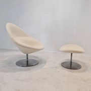 Big Globe Armchair with Ottoman by Pierre Paulin for Artifort, 1960s