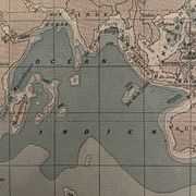 Lithographie gravure sur les eaux de la mer de 1897