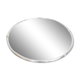 Mid-Century Round Italian Chrome Frame Mirror, 1960s