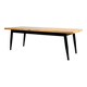 Long Canadian Pine Table with Black Legs