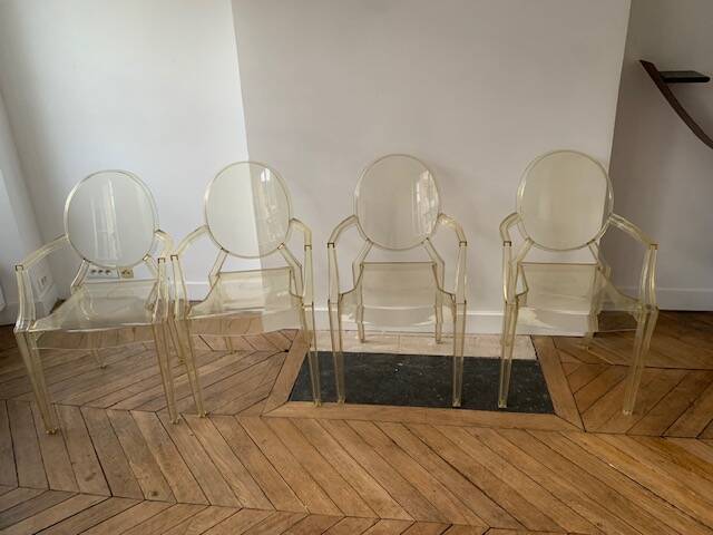 4 Kartell Louis Ghost Chairs