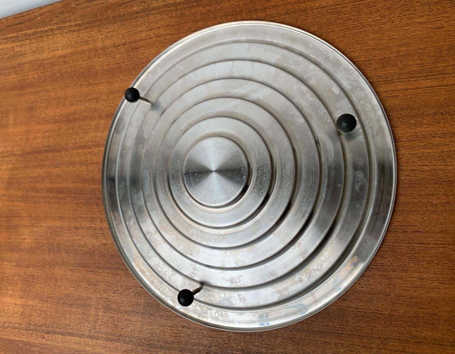 Large postmodern Danish metal bowl by Menu, 1980s.