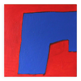 Original painting "osmosis" blue and red