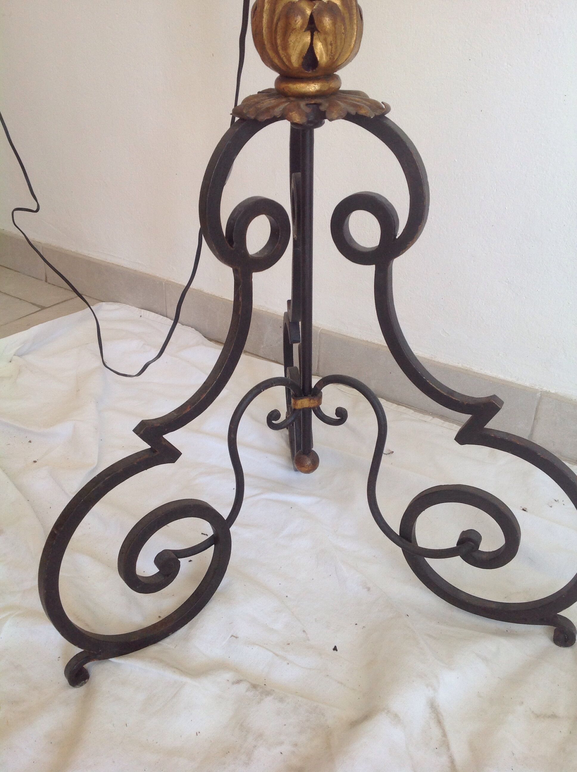 Lamppost in wrought iron
