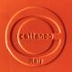 Vintage round orange plastic mirror Cattaneo - Space Age Design