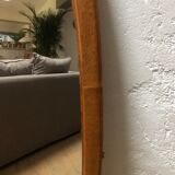 Wooden oval mirror 48x127cm
