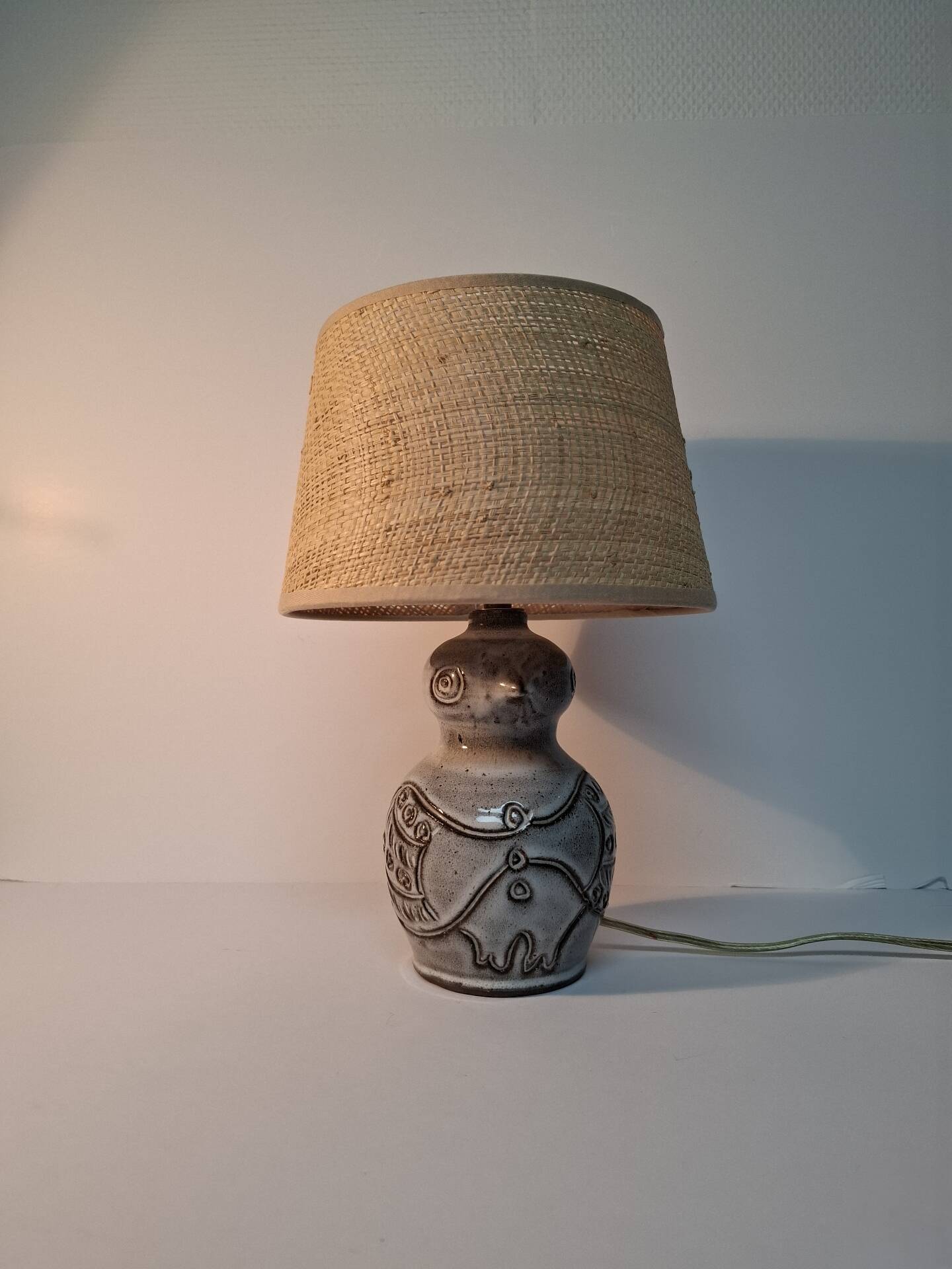 Lampe en céramique zoomorphe 70's