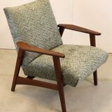 Vintage teak mid century armchair