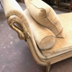 Empire style daybed in patinated and gilded wood XX century