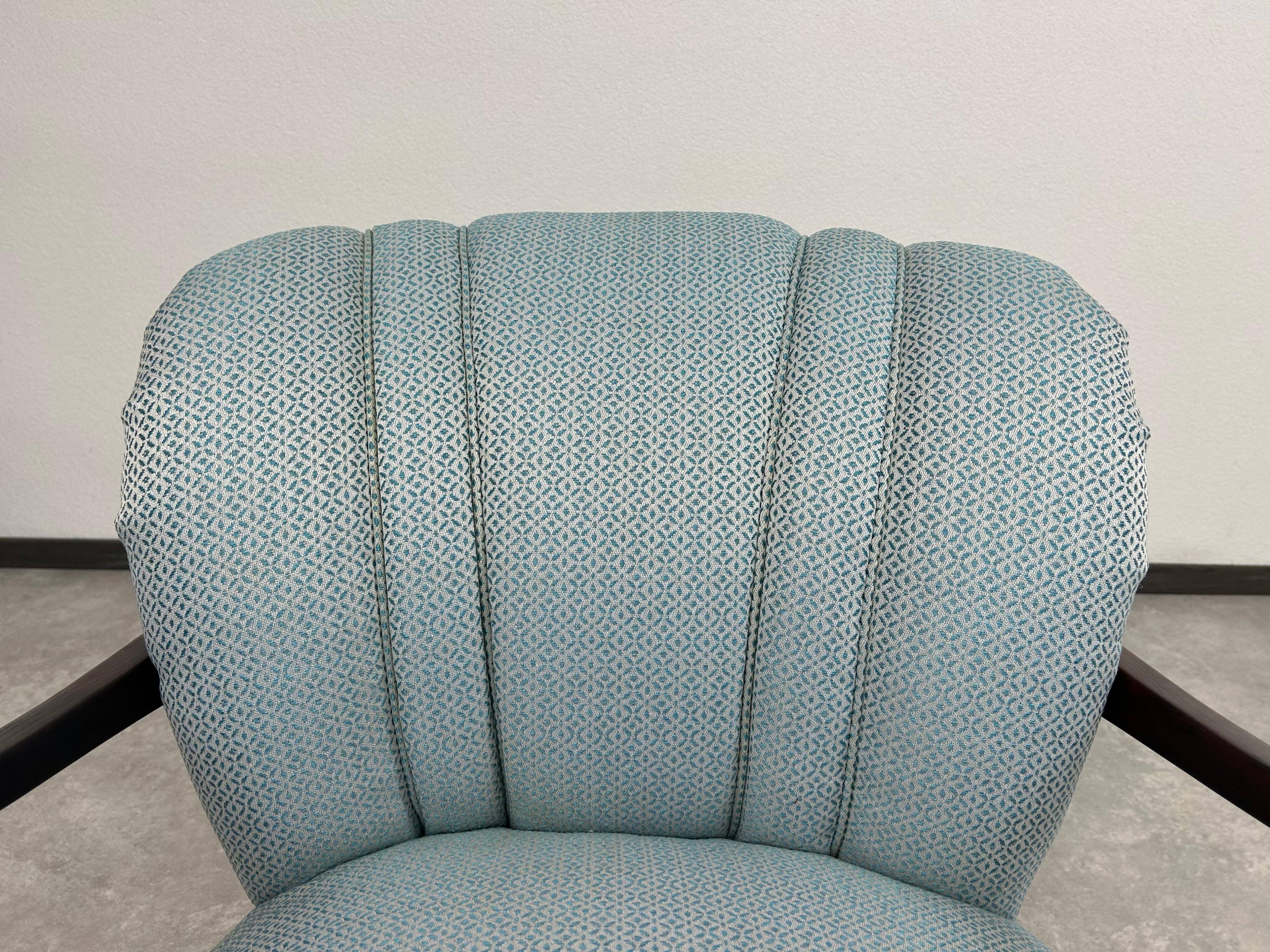 Art Deco blue club chairs