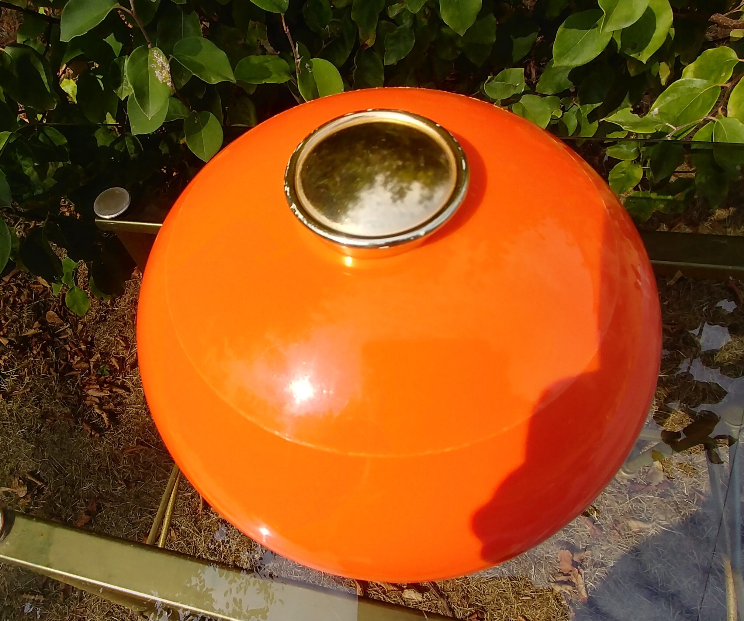 Ice bucket shape orange ball advertising "solonia" vintage 70s