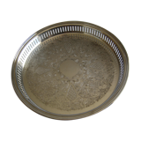 Fleuron silver metal tray - Christofle