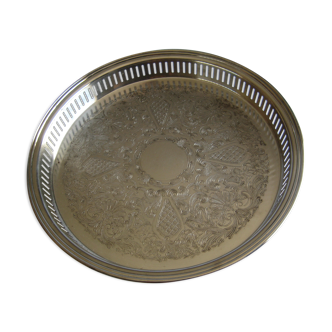 Fleuron silver metal tray - Christofle