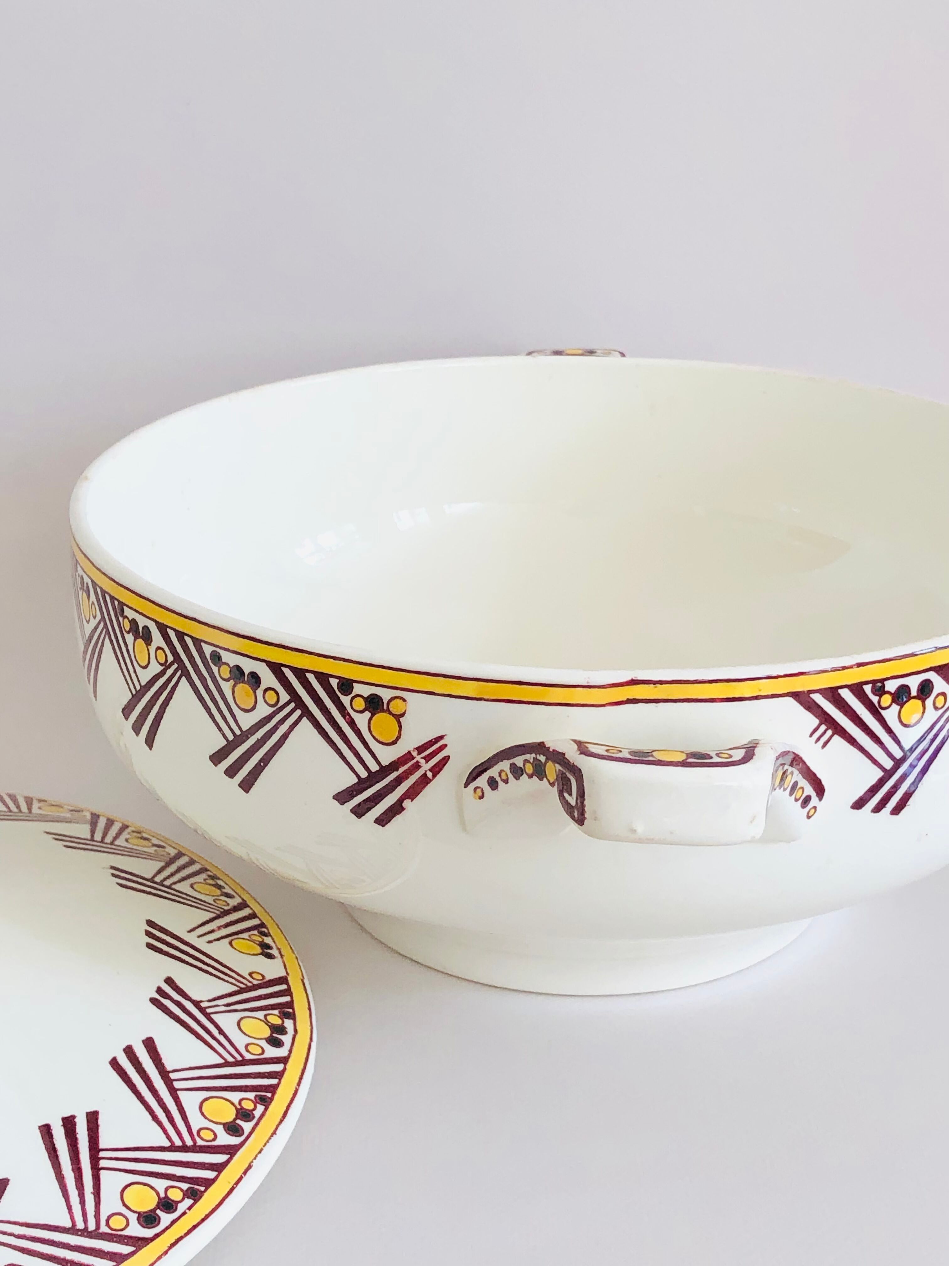 Vintage ceramic soup kitchen Boch, Belgium