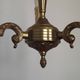 Petite Brass Vintage French Mid Century Traditional 3 Light Chandelier 5365