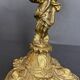Antique crystal bowl on a bronze stand.