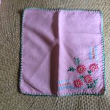 Embroidered tablecloth and 3 towels
