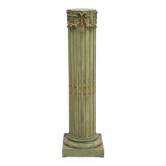 Olive green Louis XVI style pedestal column