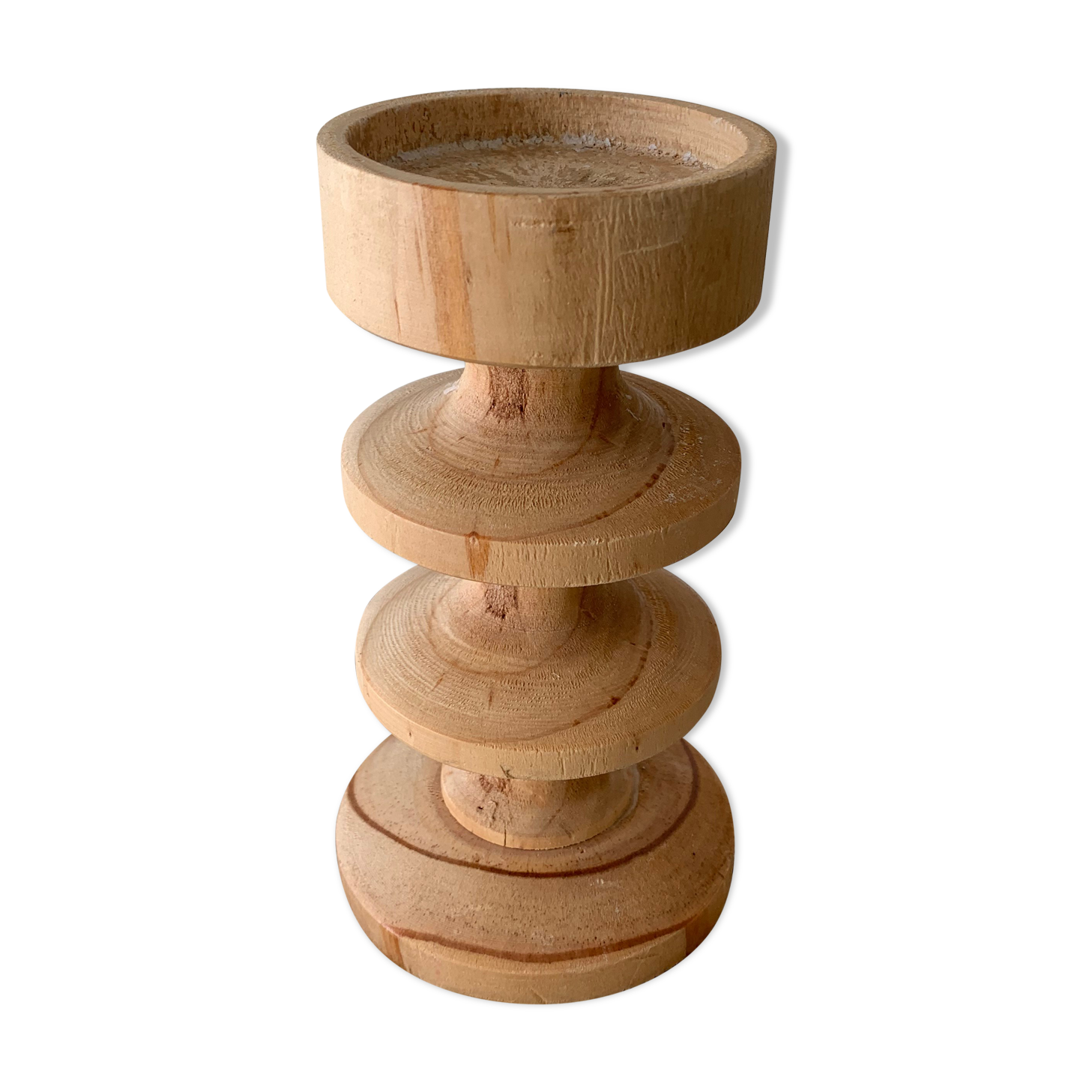 Wooden candle holder