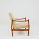 Mid-century modern design armchair green nebula bentwood 1960