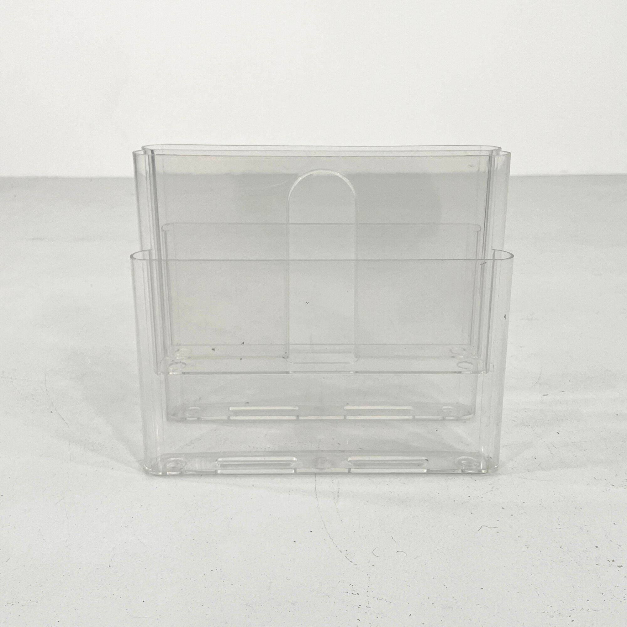 Transparent magazine holder by Giotto Stoppino for Kartell, 1970