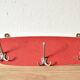 Vintage coat rack in red Formica - triple hook