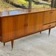 Buffet enfilade scandinave bois massif et palissandre  laquée 220cm 1960