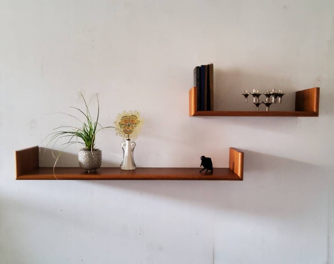 Floating wall shelves, 1960.