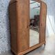 Armoire Art Déco en érable moucheté, rénovée