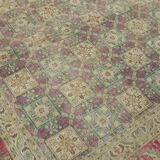 Hand-Knotted Persian Antique 1970s 241 cm x 340 cm Beige Wool Carpet