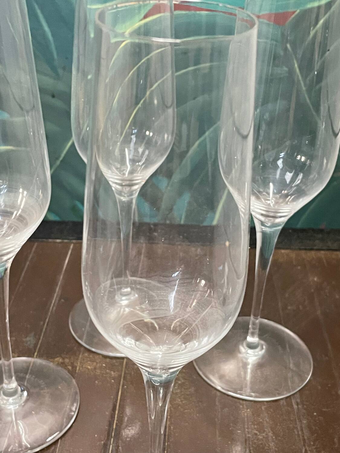 6 Baccarat champagne flutes, grand siècle crystal, Laurent Perrier