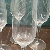 6 Baccarat champagne flutes, grand siècle crystal, Laurent Perrier