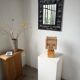 Constructivist wooden table lamp