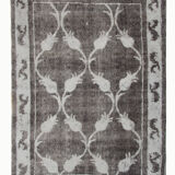 Grey overdyed persian rug traditional handmade persian carpet- 198x285cm