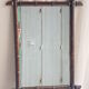 Ancient rattan mirror "78 x 54.5 cms"