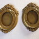 Beautiful pair of frame photo bronze gilded bronze miniature photo